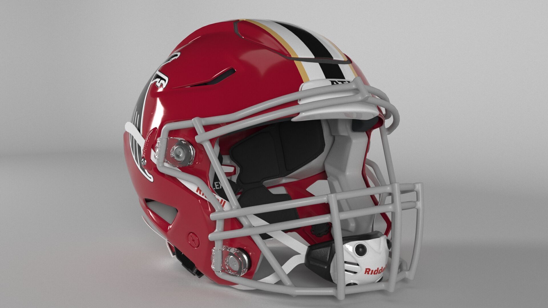 ATLANTA FALCONS Helmet Football NFC SOUTH PBR updated 2025 3D model_1