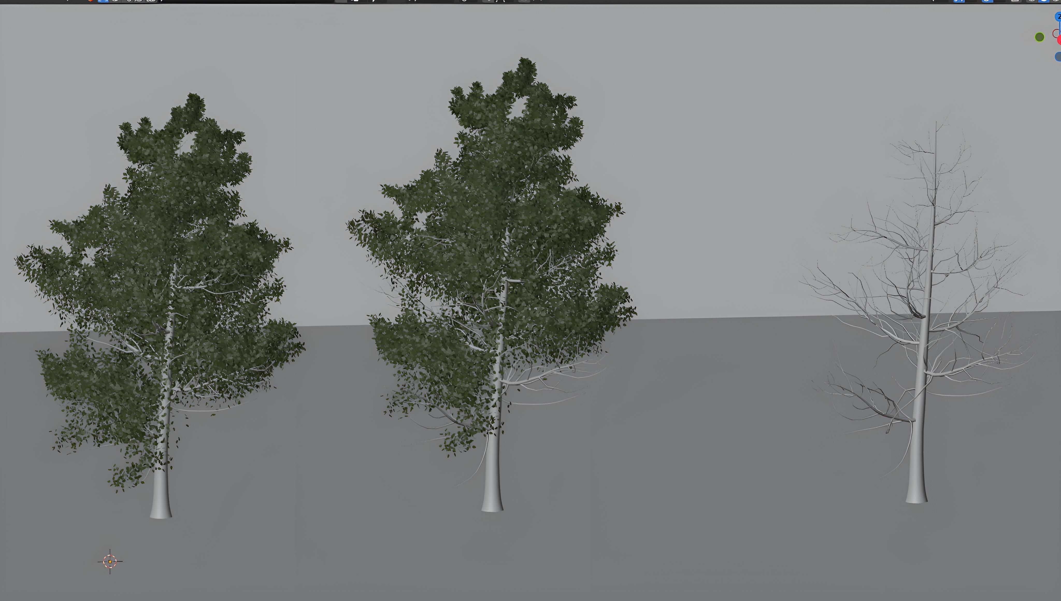 Realistic green tree  Low-poly 3D model_8