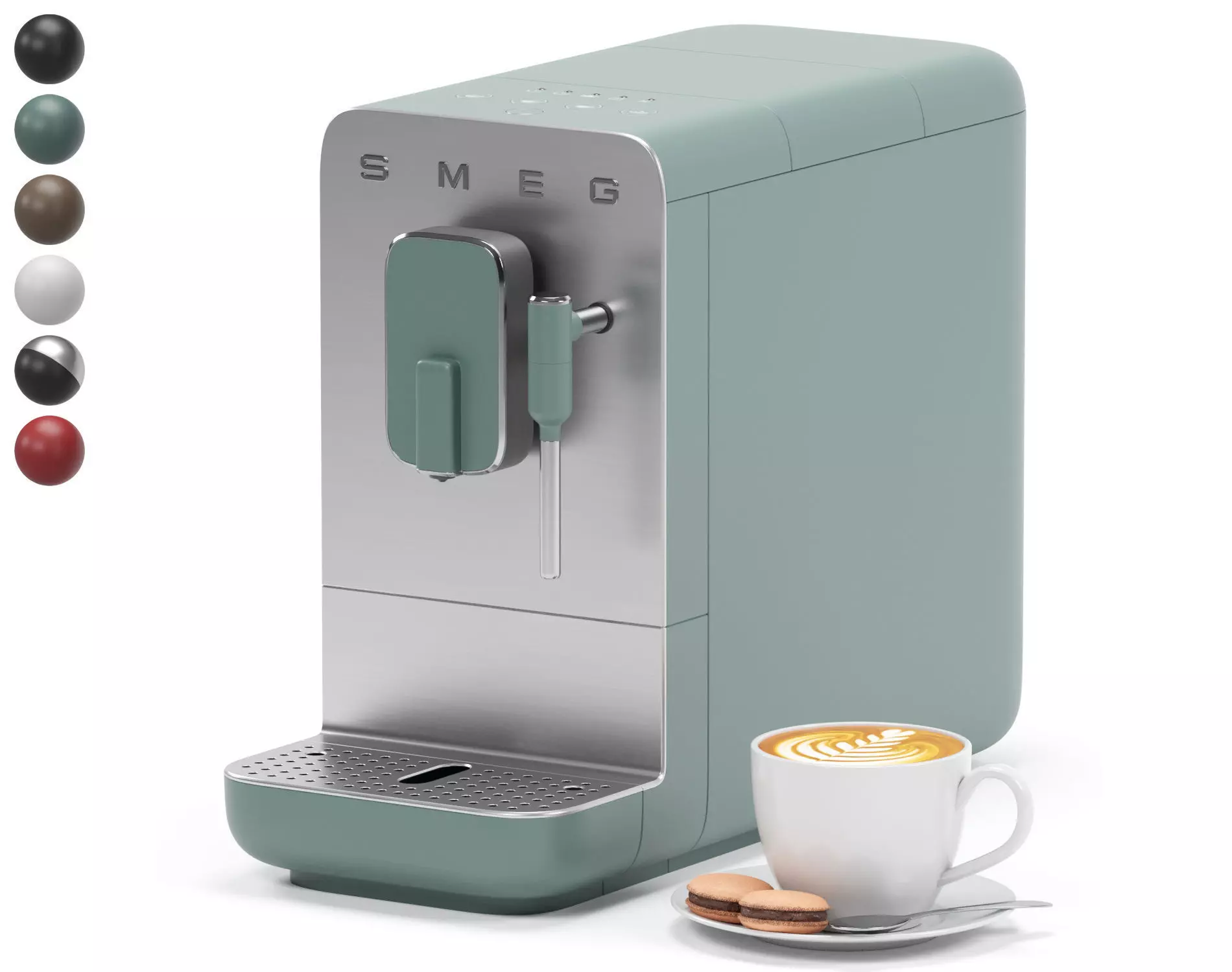 SMEG coffee machine BCC02EGMEU 3D model_0