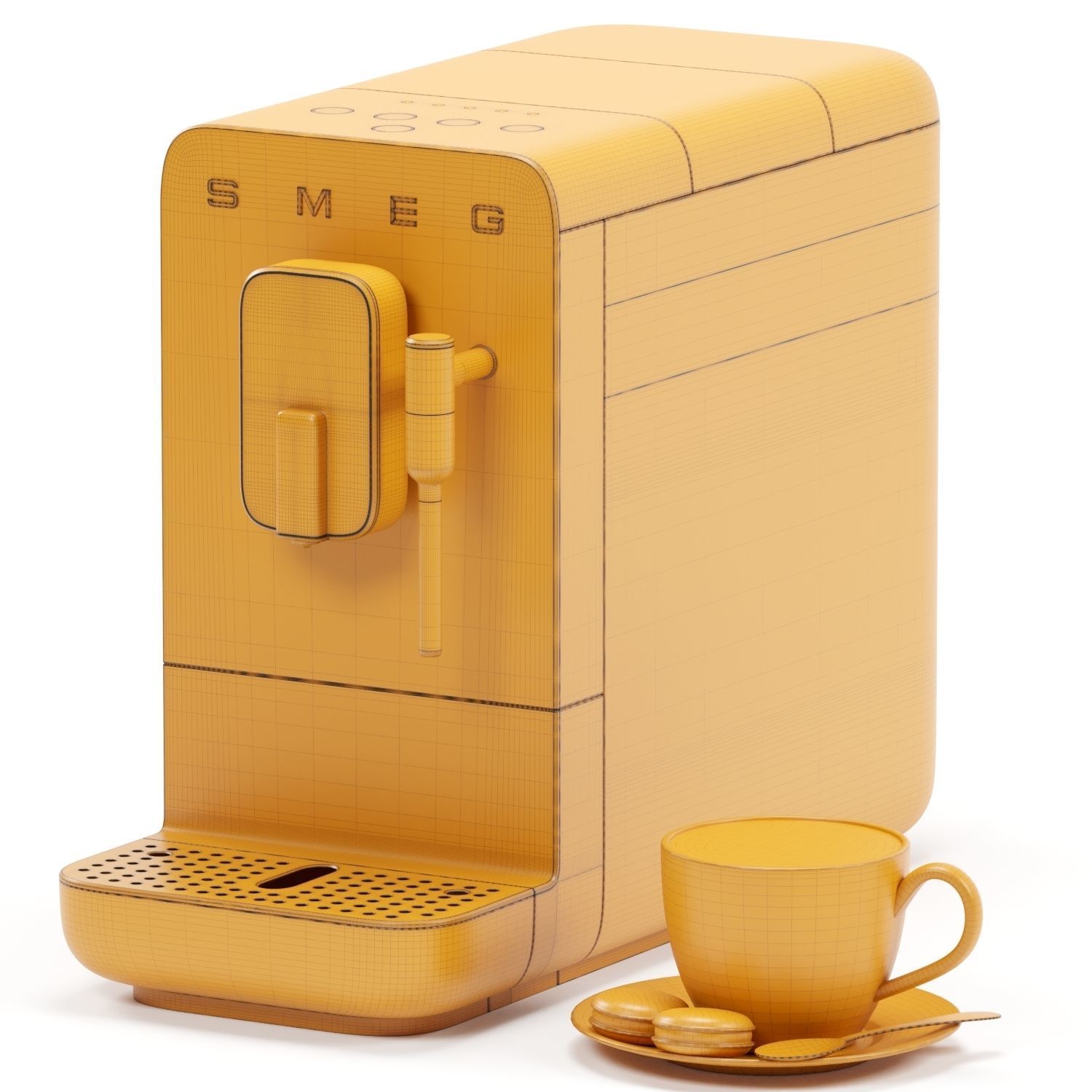 SMEG coffee machine BCC02EGMEU 3D model_6