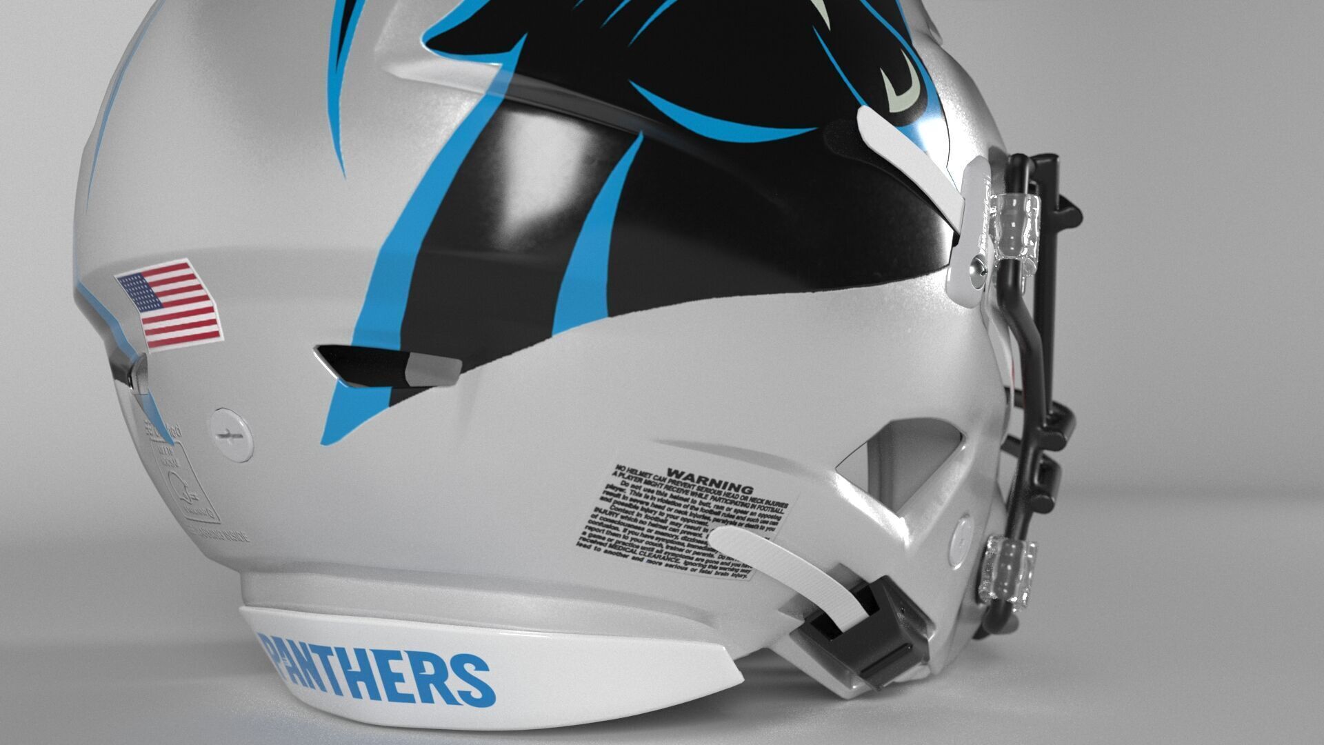 CAROLINA PANTHERS Helmet Football NFC SOUTH PBR updated 2025 3D model_4