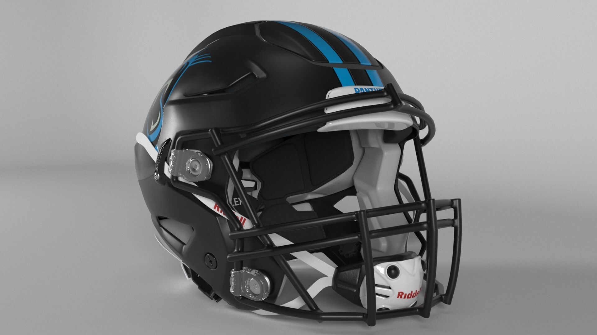 CAROLINA PANTHERS Helmet Football NFC SOUTH PBR updated 2025 3D model_1