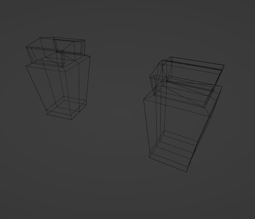 Lowpoly Retro Trash Cans Low-poly 3D model_3