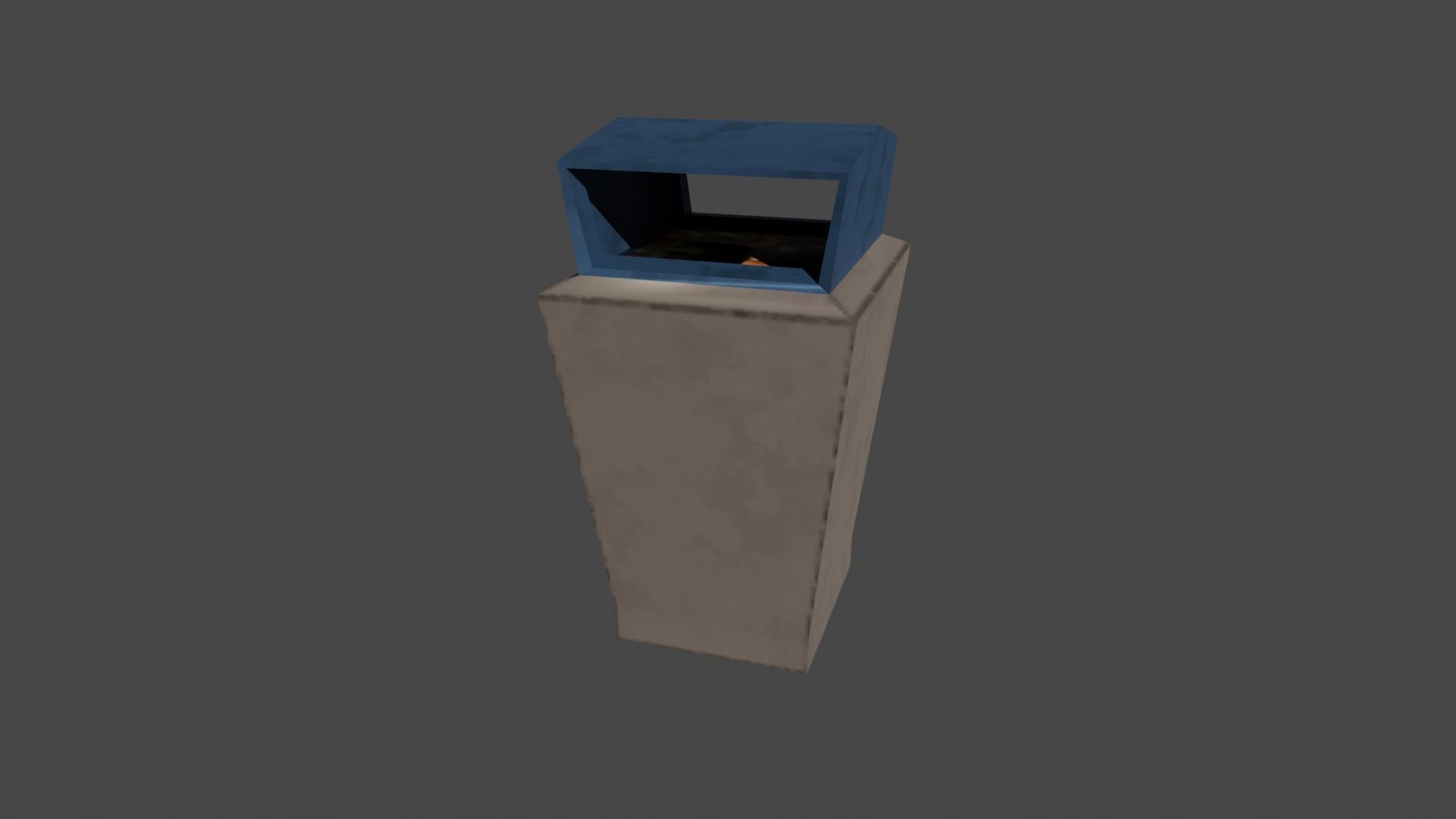 Lowpoly Retro Trash Cans Low-poly 3D model_1