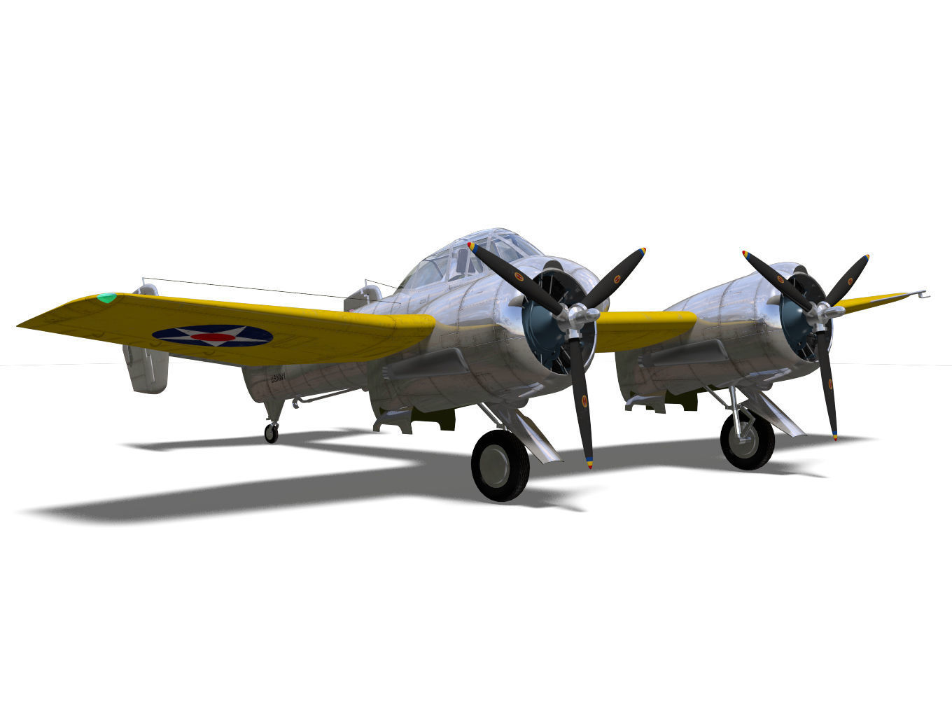 Grumman XF5F Skyrocket 3D model_7
