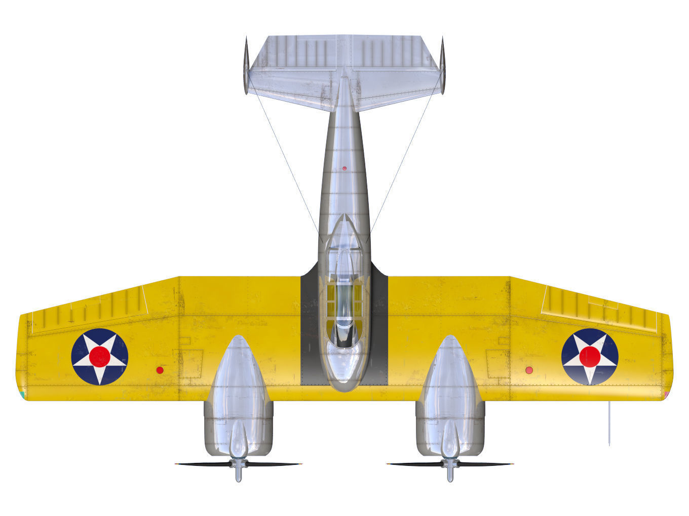 Grumman XF5F Skyrocket 3D model_12