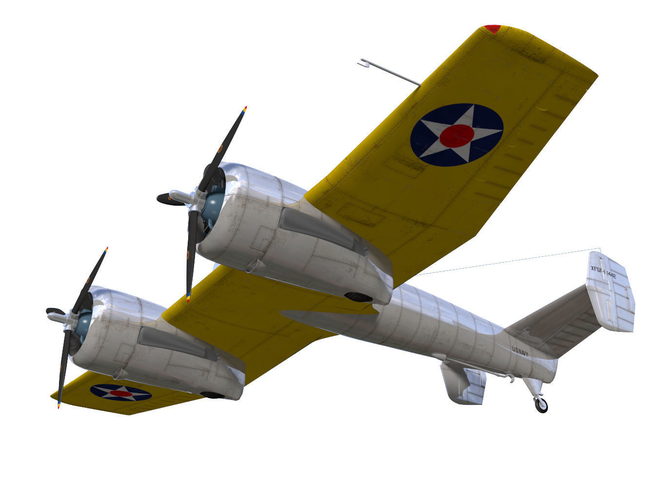 Grumman XF5F Skyrocket 3D model_3