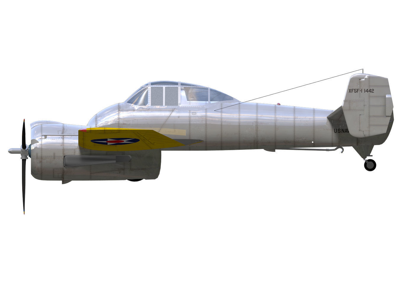 Grumman XF5F Skyrocket 3D model_8