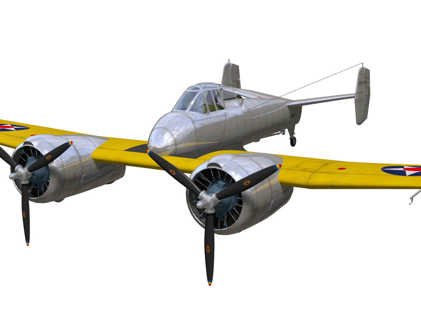 Grumman XF5F Skyrocket 3D model_4