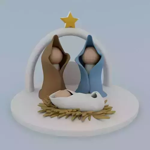 Christmas Special - Christmas Crib Baby Jesus nativity 3D print model