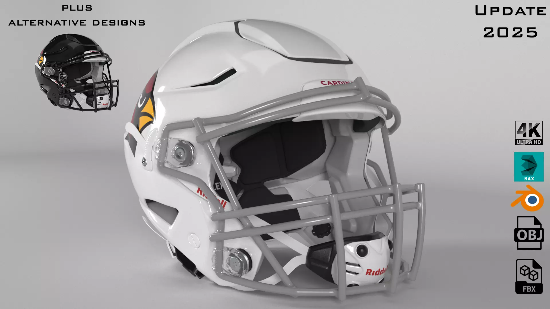 CARDINALS ARIZONA Helmet Football NFC WEST PBR udated 2025 3D model_0