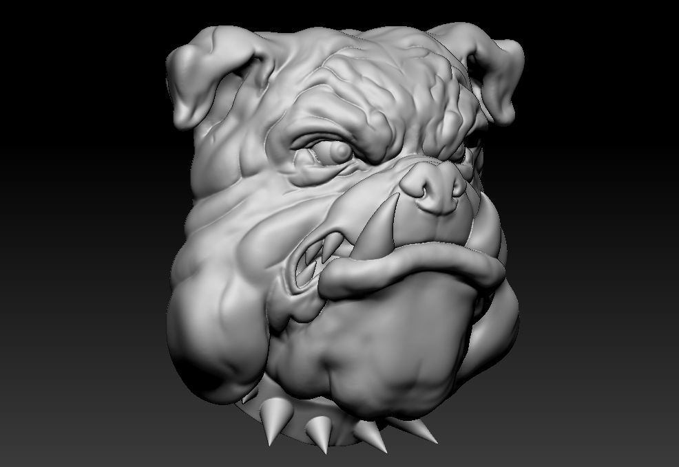 Bulldog Face model 3D print model_2