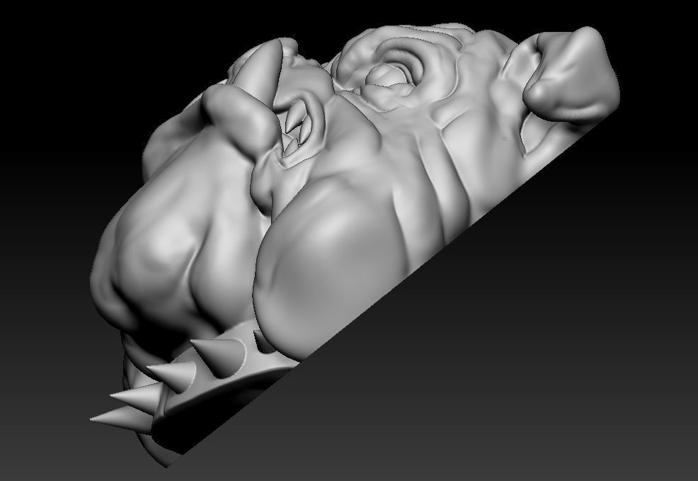 Bulldog Face model 3D print model_7