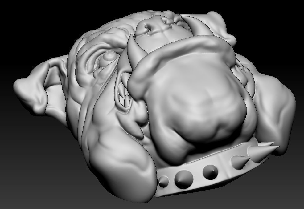 Bulldog Face model 3D print model_5