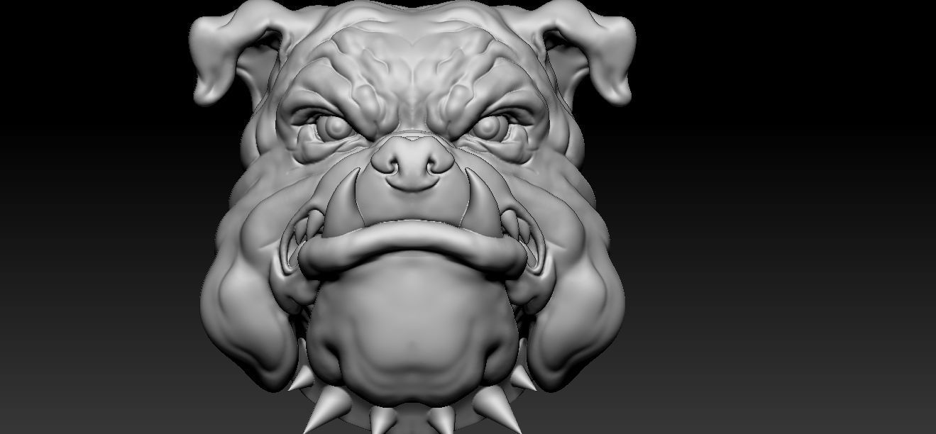 Bulldog Face model 3D print model_1