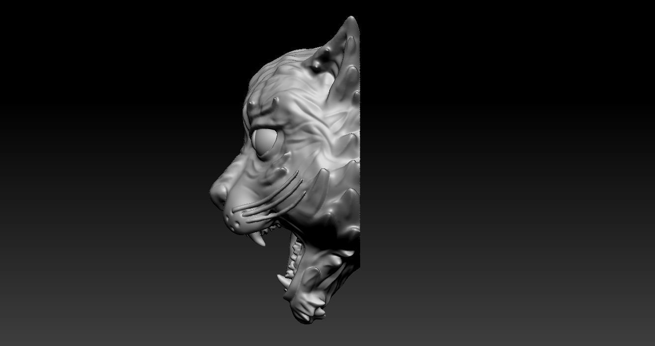 angry cat model 3D print model_7
