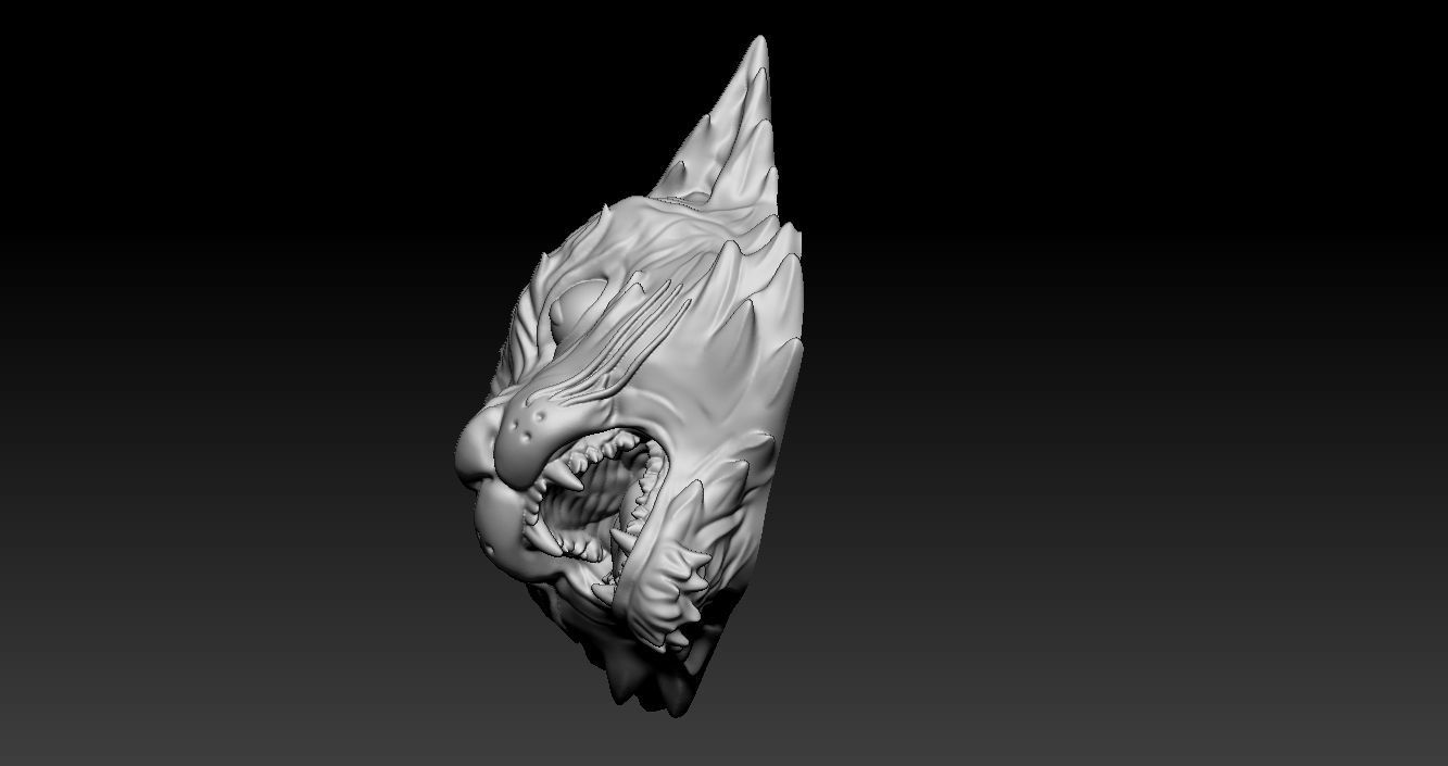 angry cat model 3D print model_5
