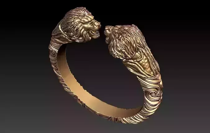 lion head bangle  3D print model