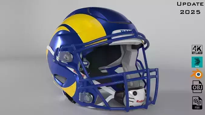 LOS ANGELES RAMS Helmet Football NFC WEST PBR updated 2025 3D model