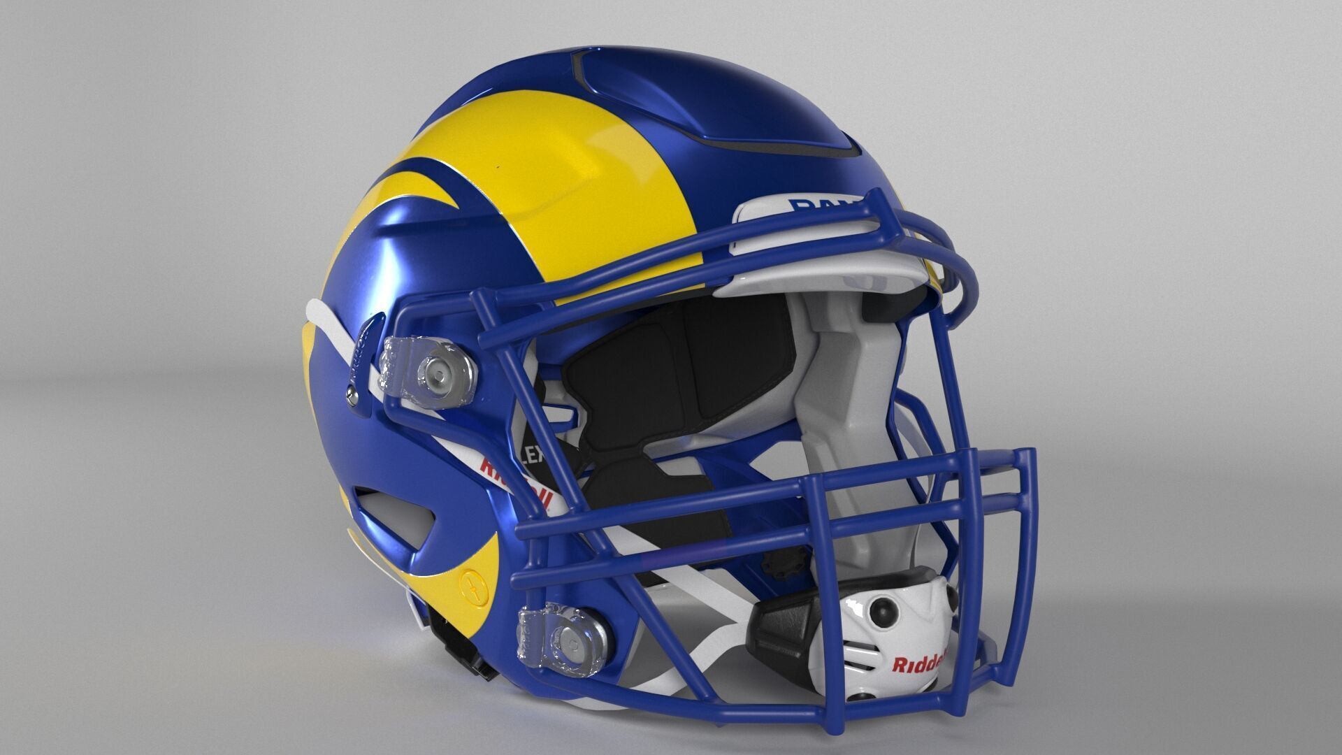 LOS ANGELES RAMS Helmet Football NFC WEST PBR updated 2025 3D model_3