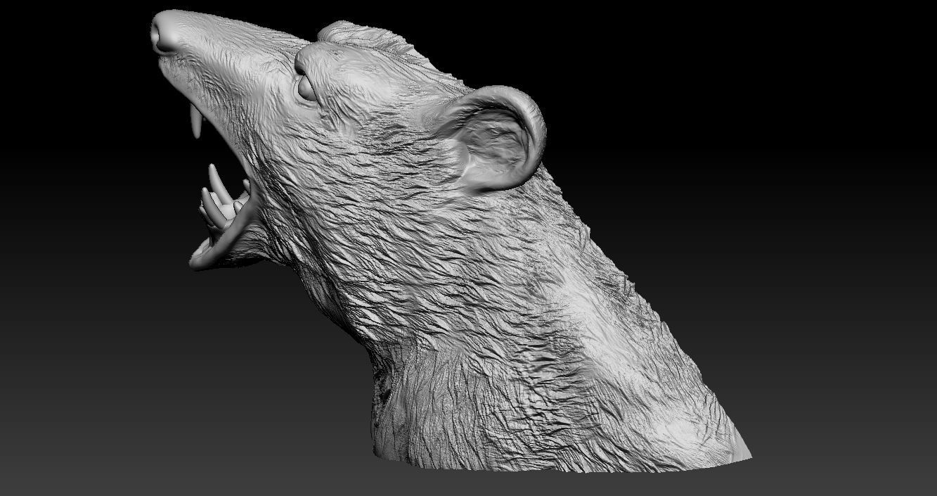 Roaring Bear Model 3D print model_4