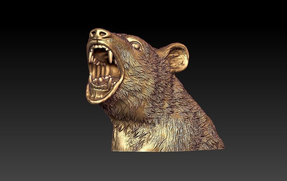 Roaring Bear Model 3D print model_2