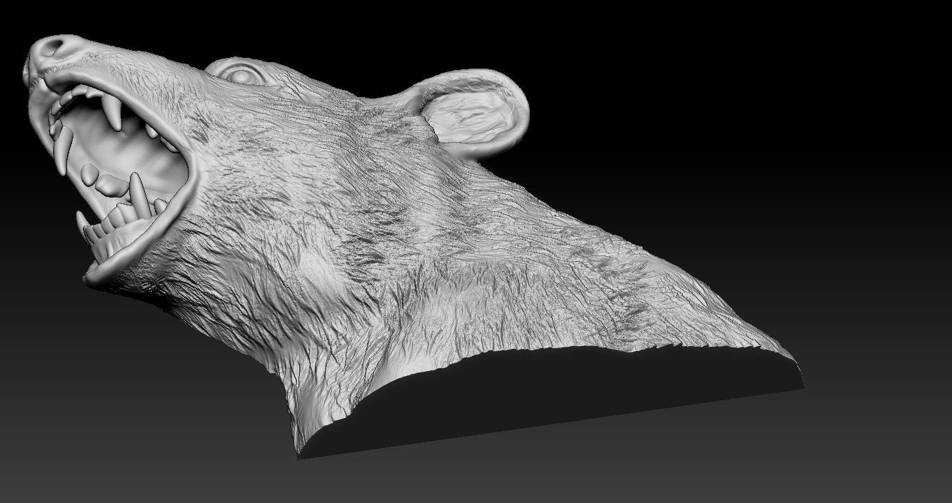 Roaring Bear Model 3D print model_5