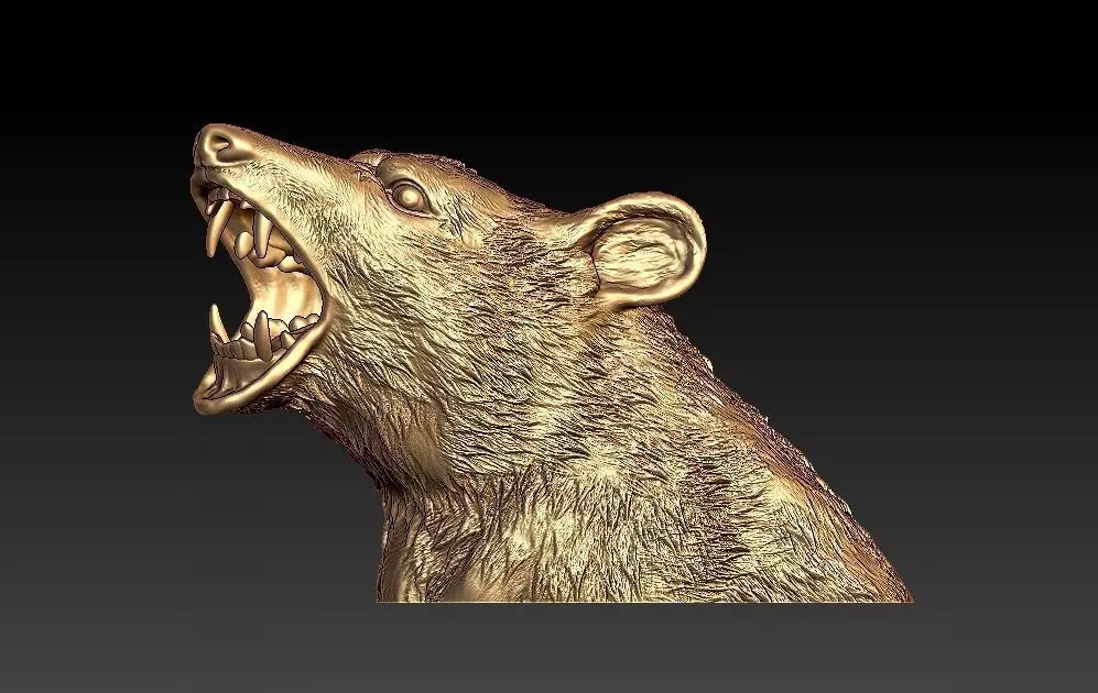 Roaring Bear Model 3D print model_0