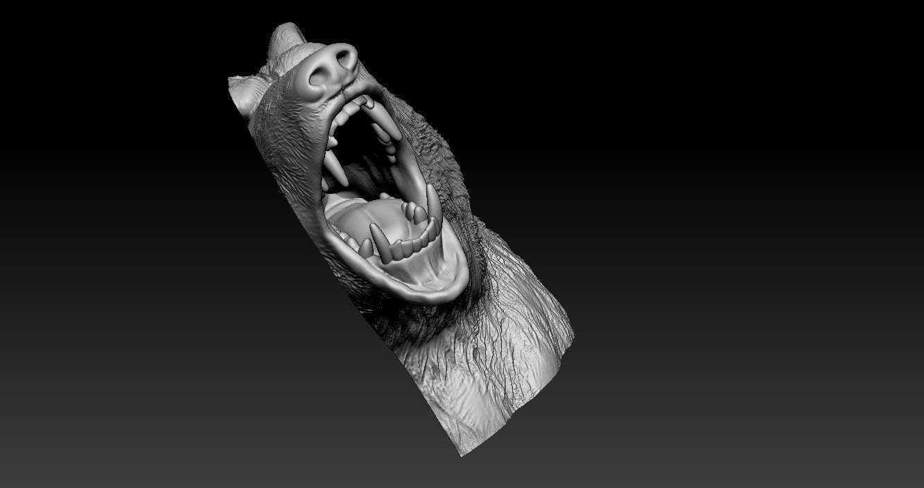 Roaring Bear Model 3D print model_6