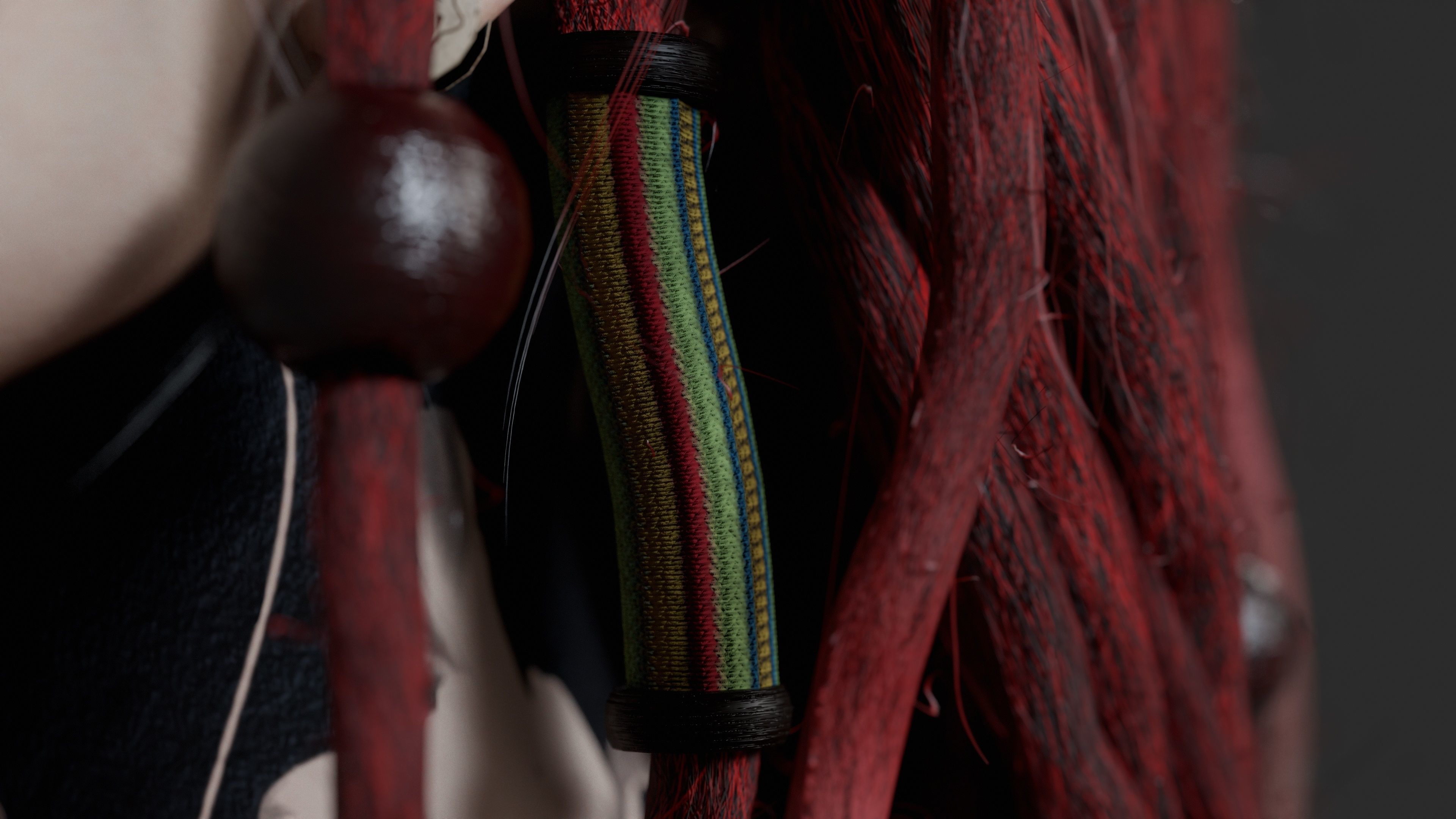 PBR Lowpoly Hair 1 DREADLOCKS HAIRSTYLE Low-poly 3D model Low-poly 3D model_5