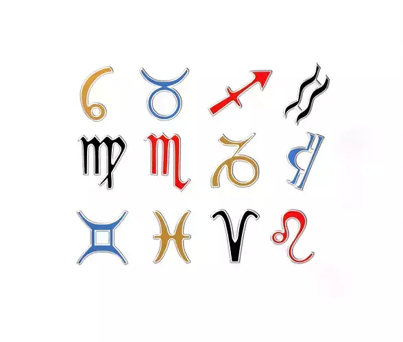 Zodiac Horoscope Enamel Minimal Pendants Set Pack