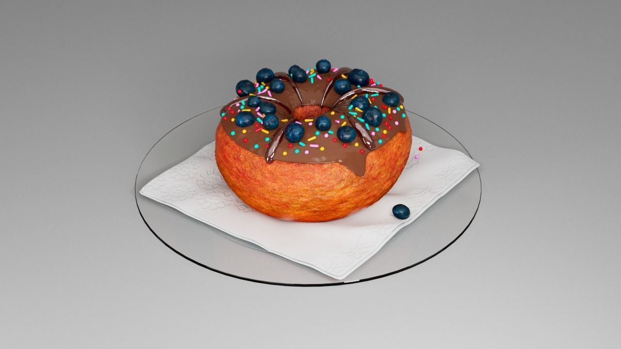 Donut third 3D model_7