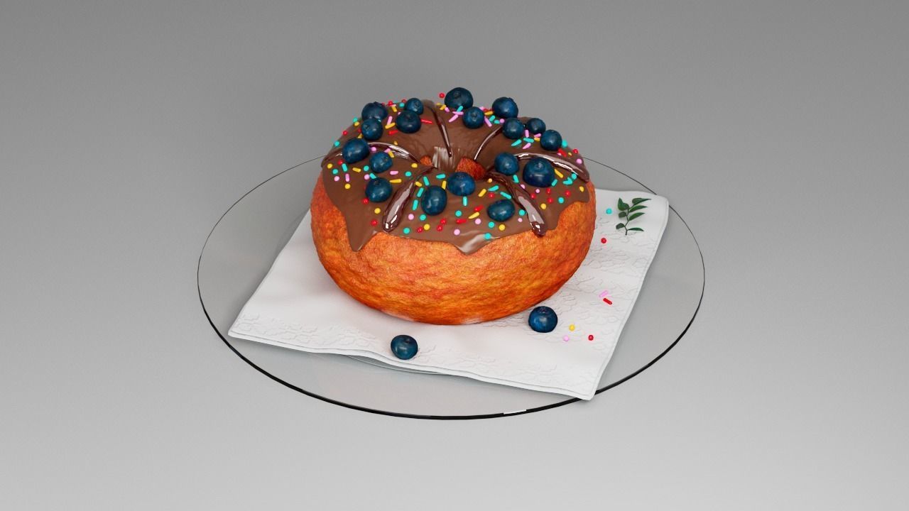 Donut third 3D model_4