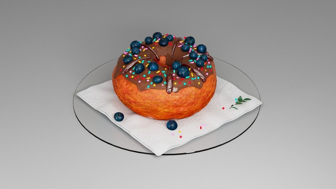 Donut third 3D model_2
