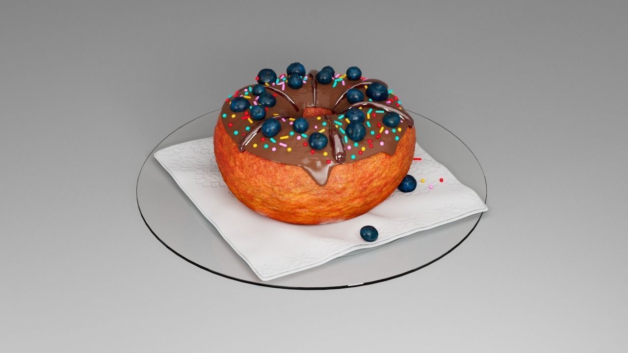 Donut third 3D model_6