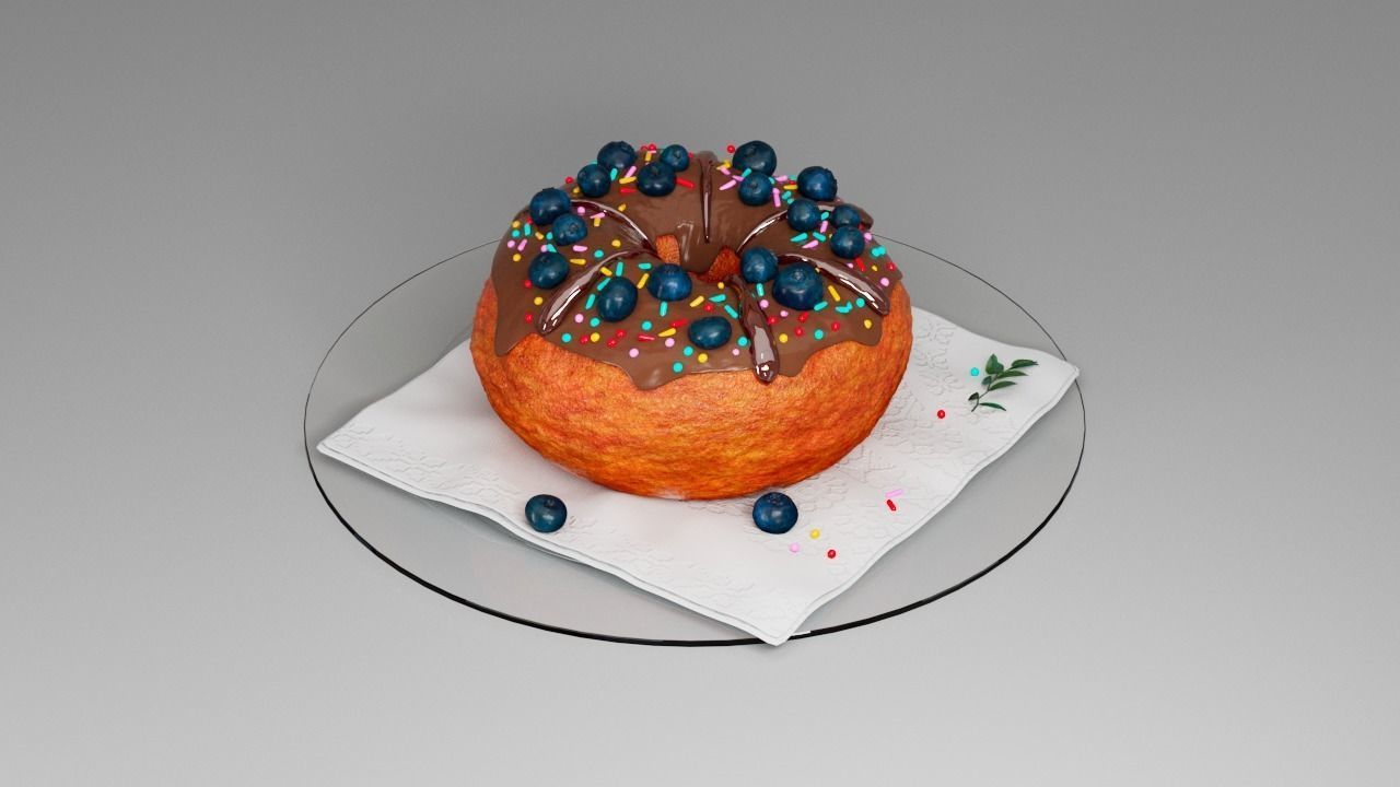 Donut third 3D model_3