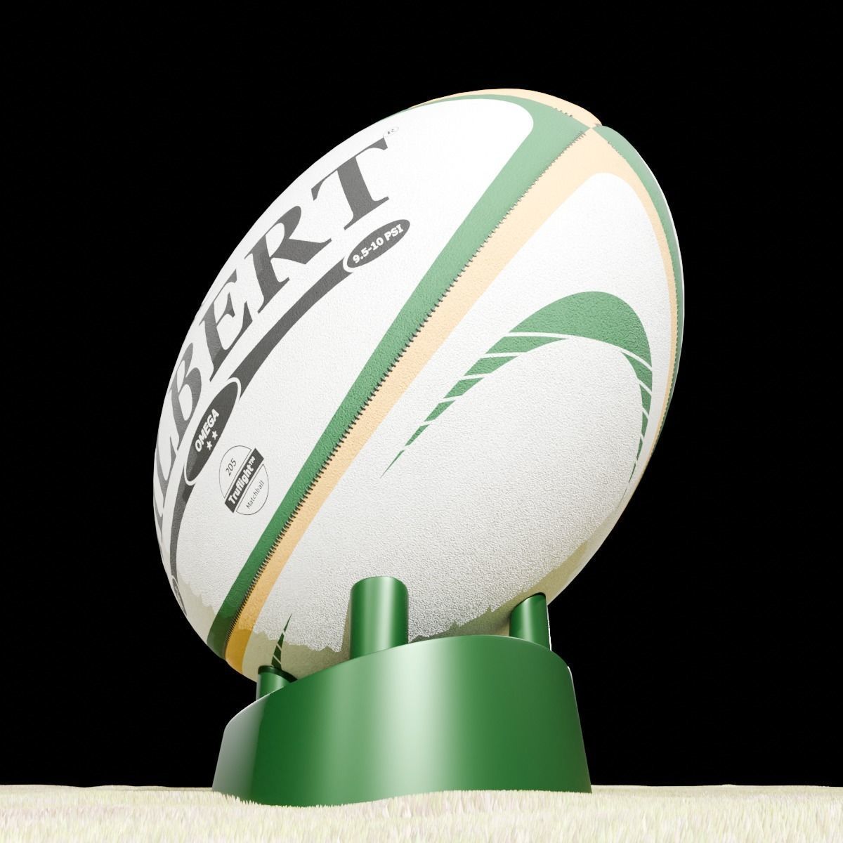 Rugby Ball Free 3D model_3