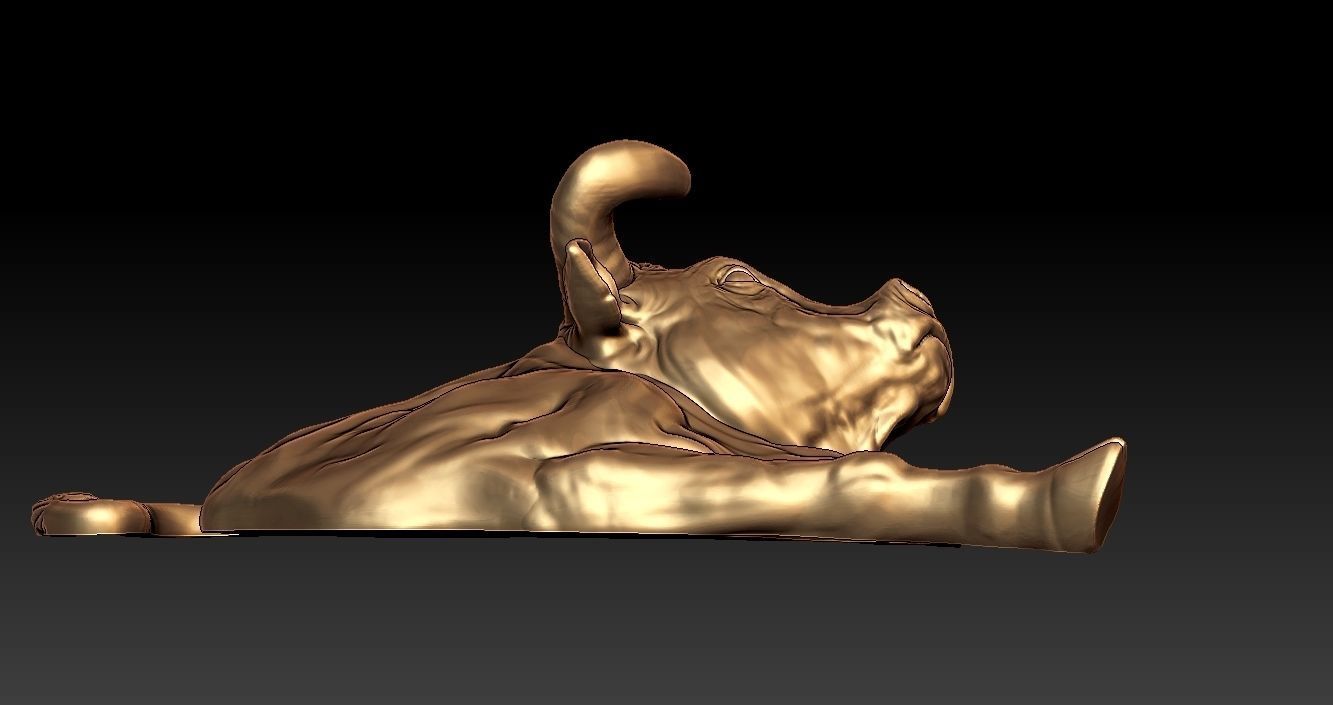 Bull Pendant 3D print model_4