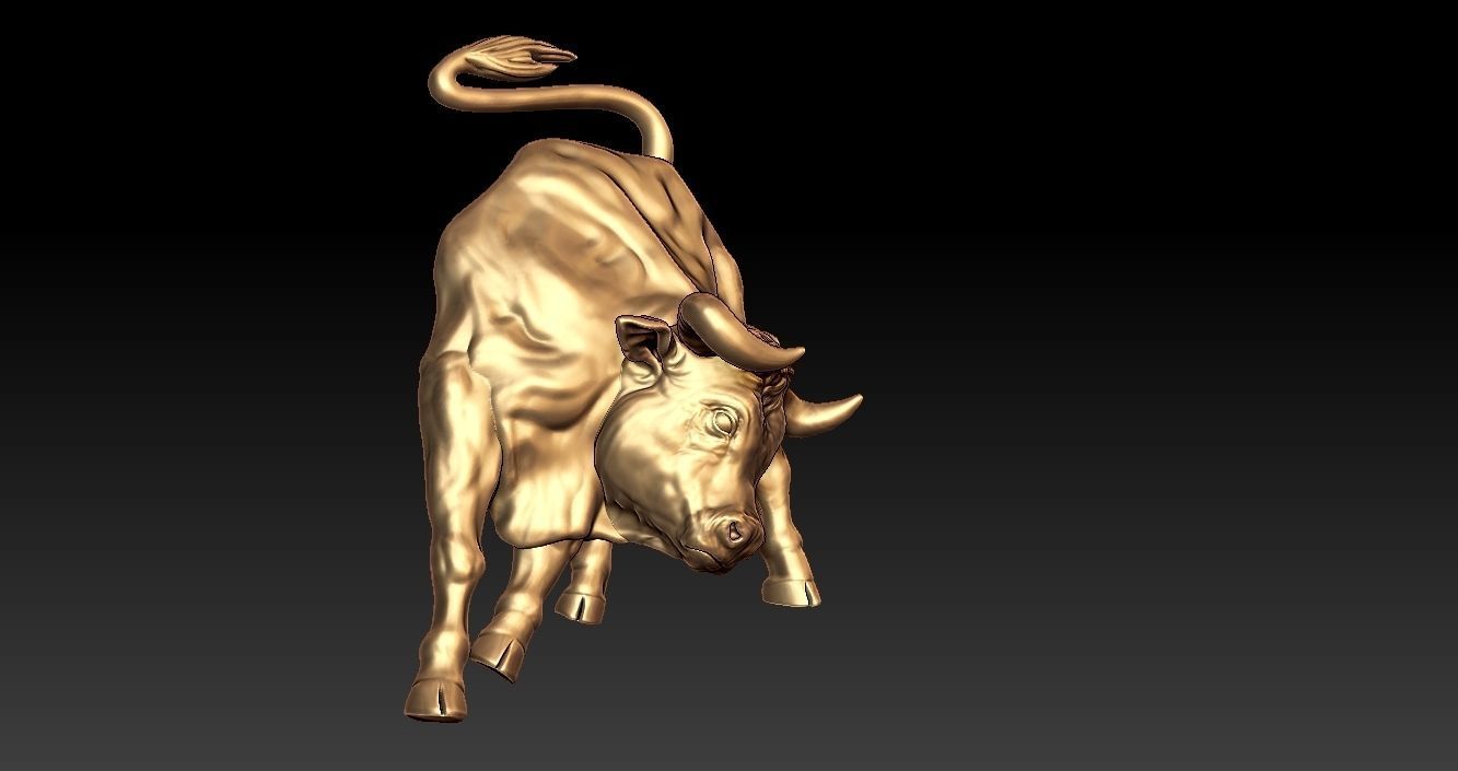 Bull Pendant 3D print model_1