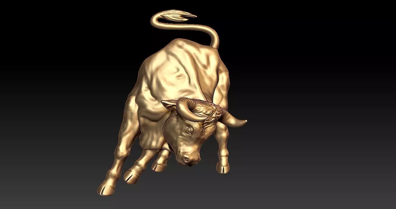 Bull Pendant 3D print model_0