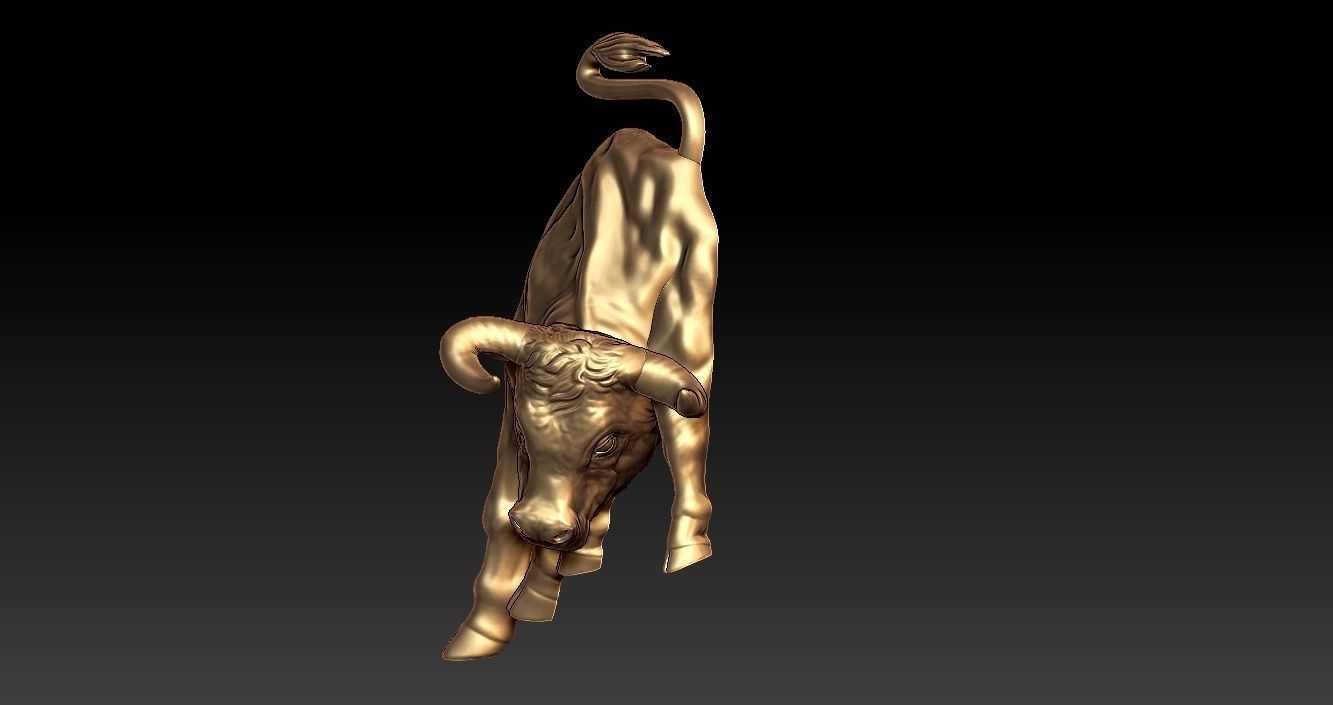 Bull Pendant 3D print model_5