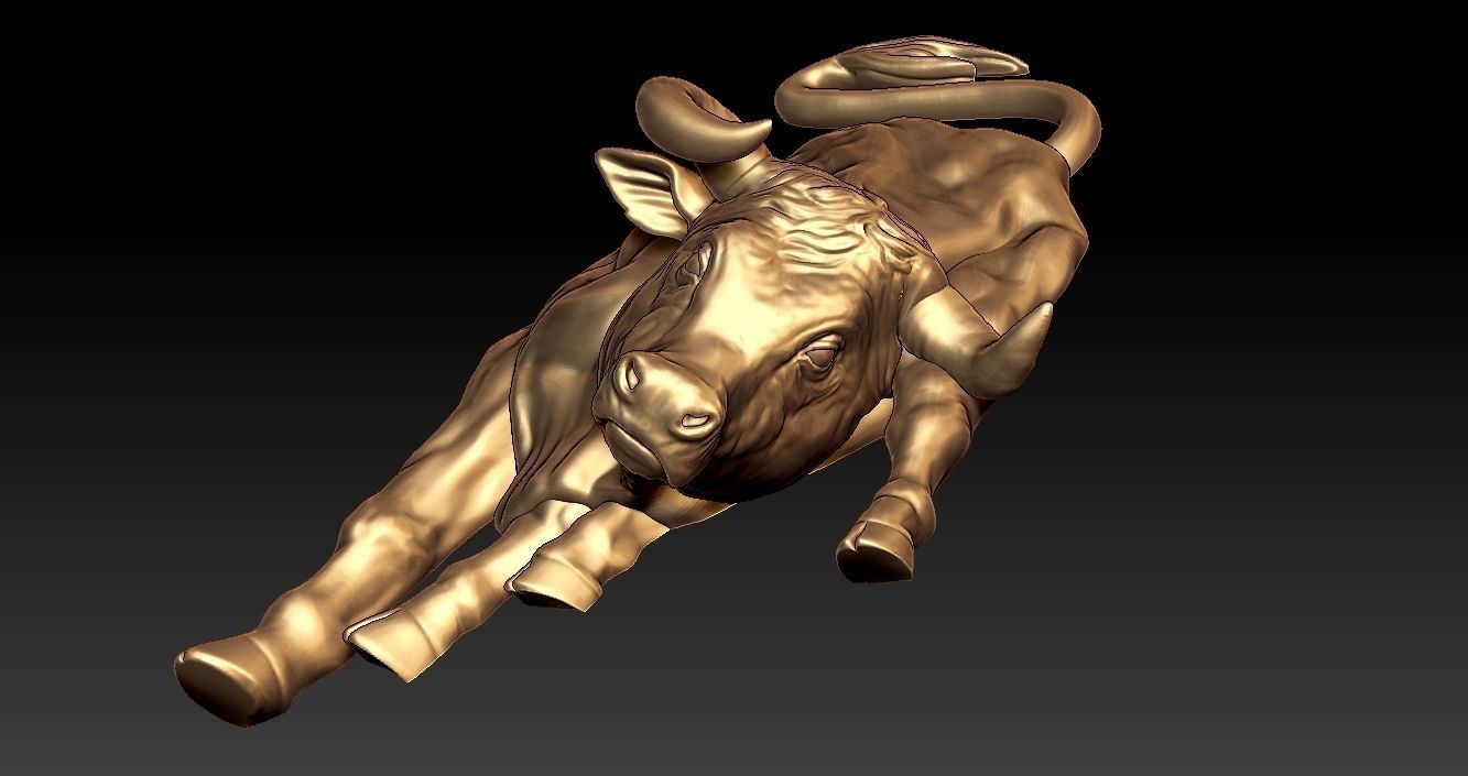 Bull Pendant 3D print model_2