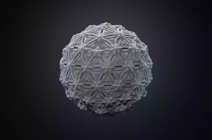 stone hydrangeas high poly model 3D print model