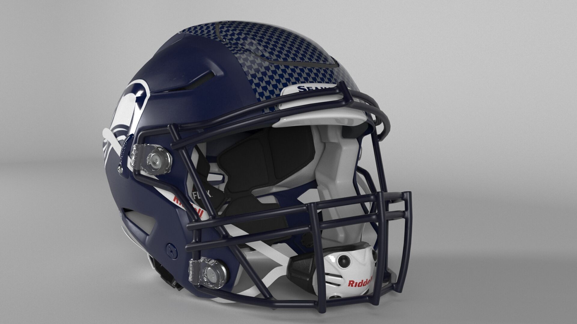SEATTLE SEAHAWKS Helmet Football NFC WEST PBR updated 2025 3D model_4