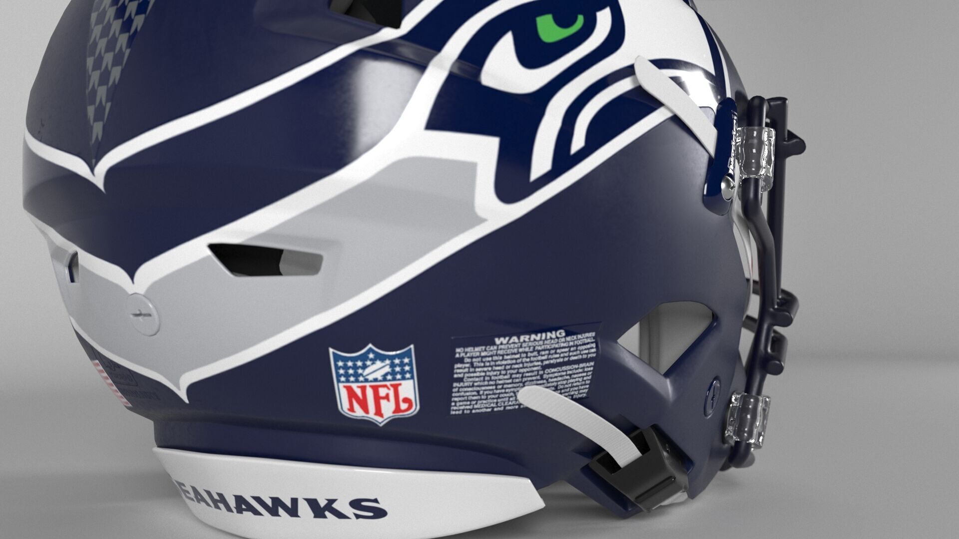 SEATTLE SEAHAWKS Helmet Football NFC WEST PBR updated 2025 3D model_3
