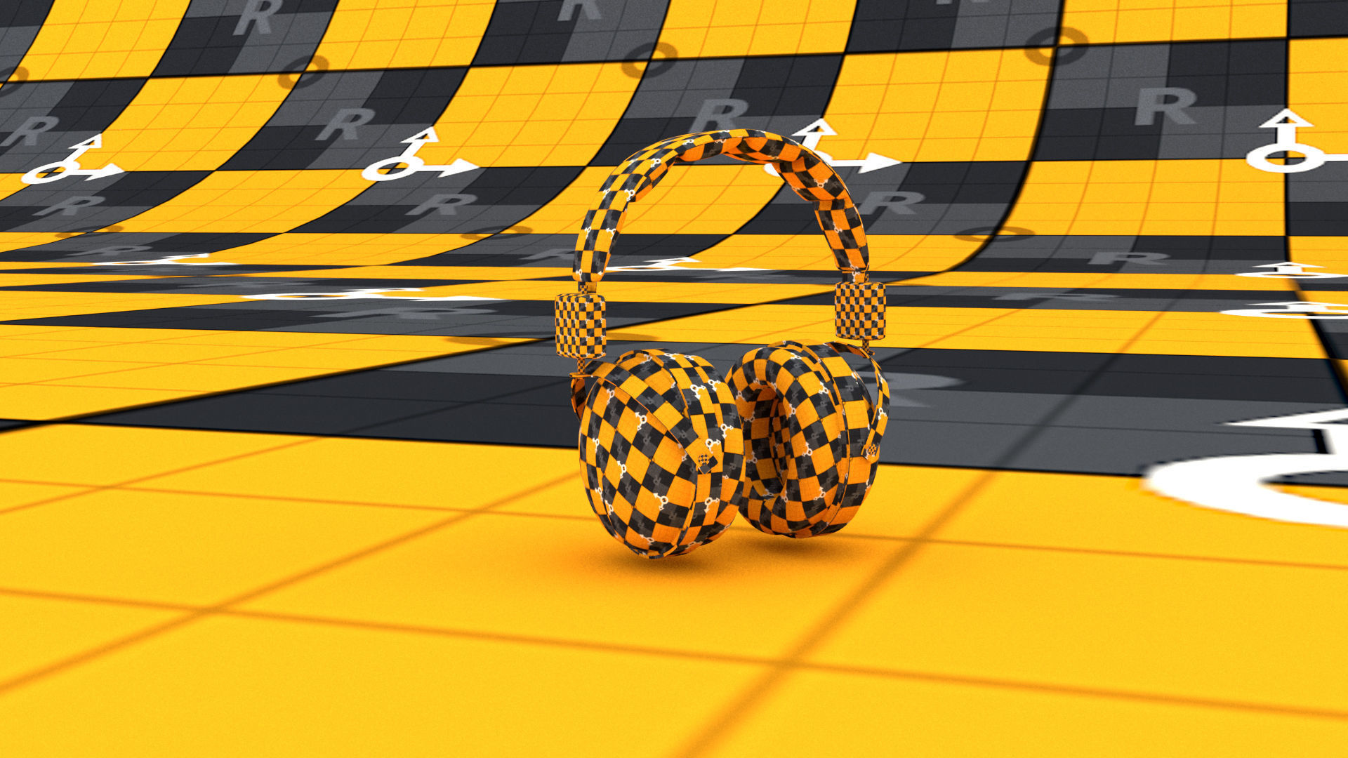 laos Headphones 3D model_11