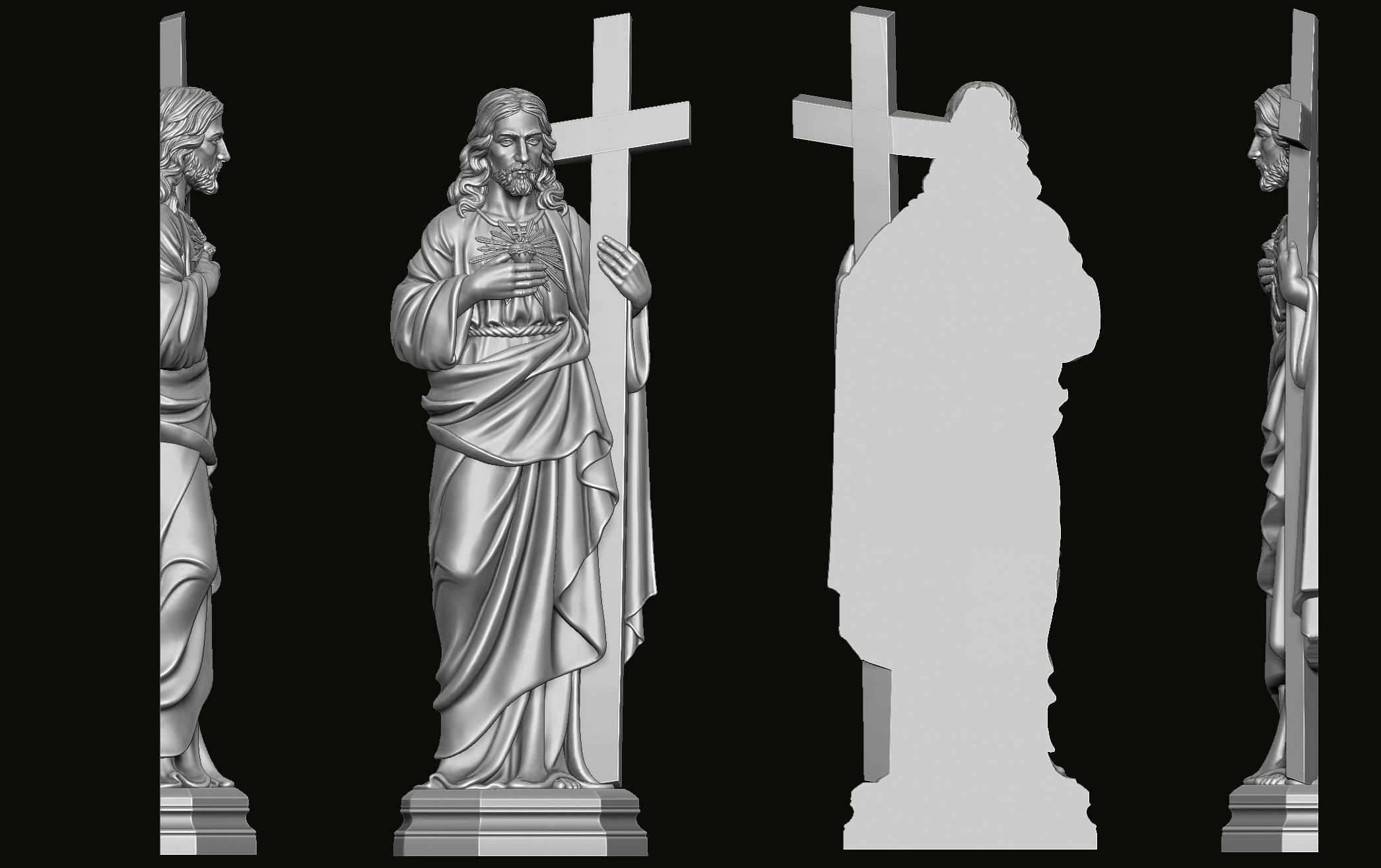Jesus Relief 3D print model_2