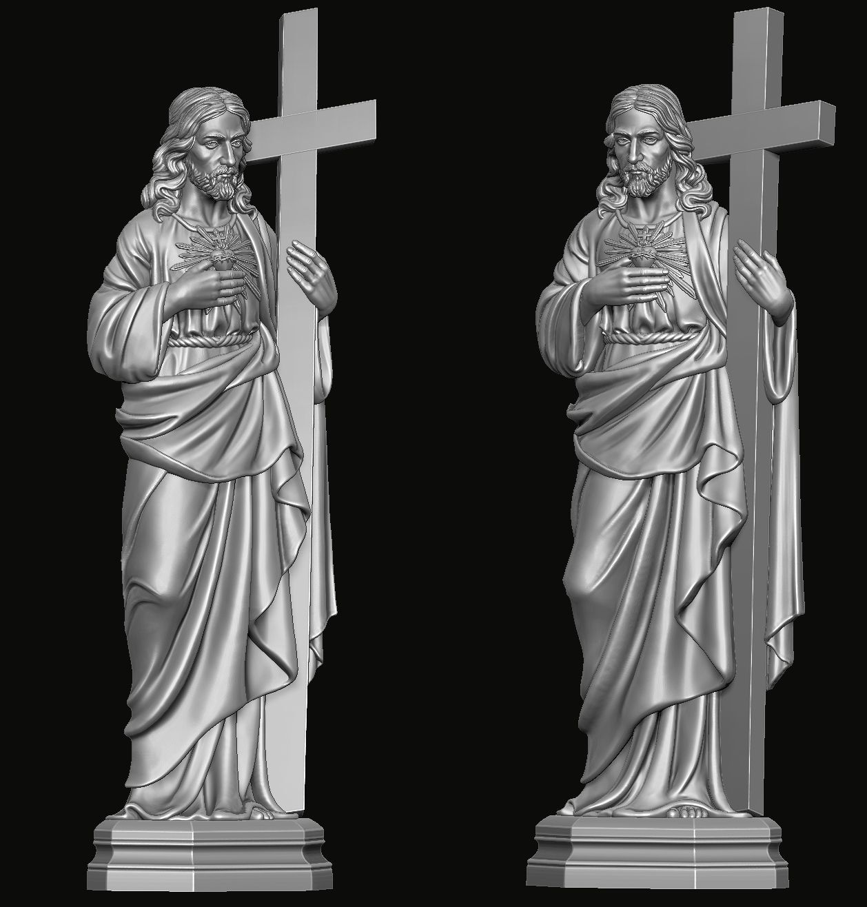Jesus Relief 3D print model_1