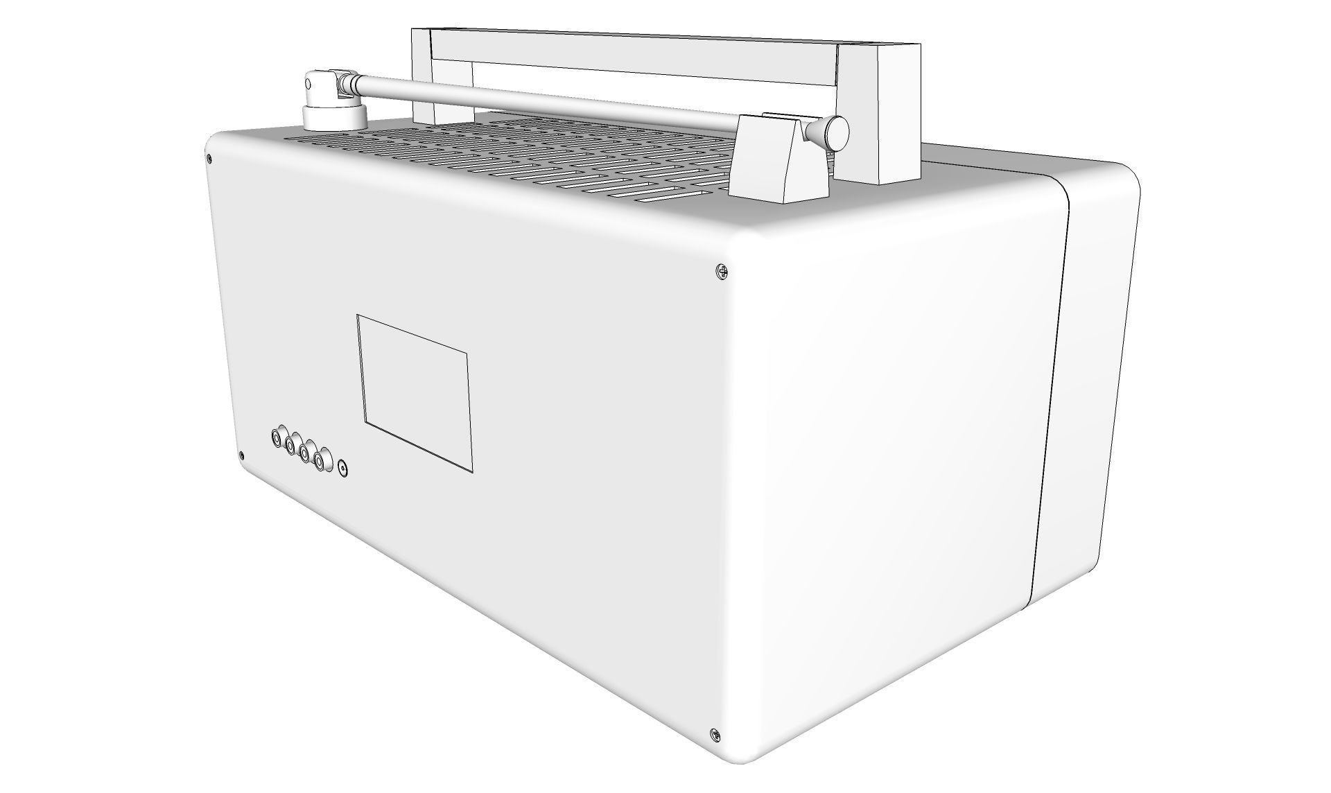 Old Portable TV 3D model_15