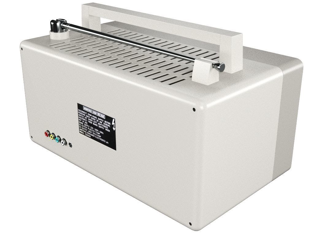 Old Portable TV 3D model_6